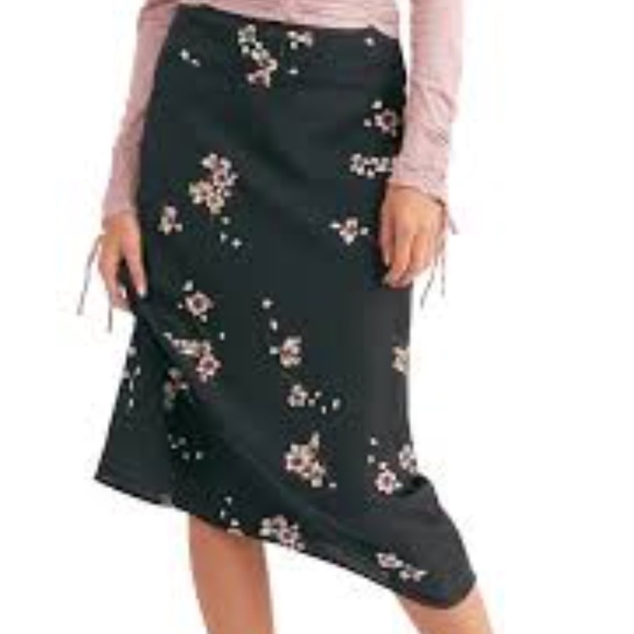 Free People Normani Printed Bias Cut Midi Skirt - Picture 3 of 10